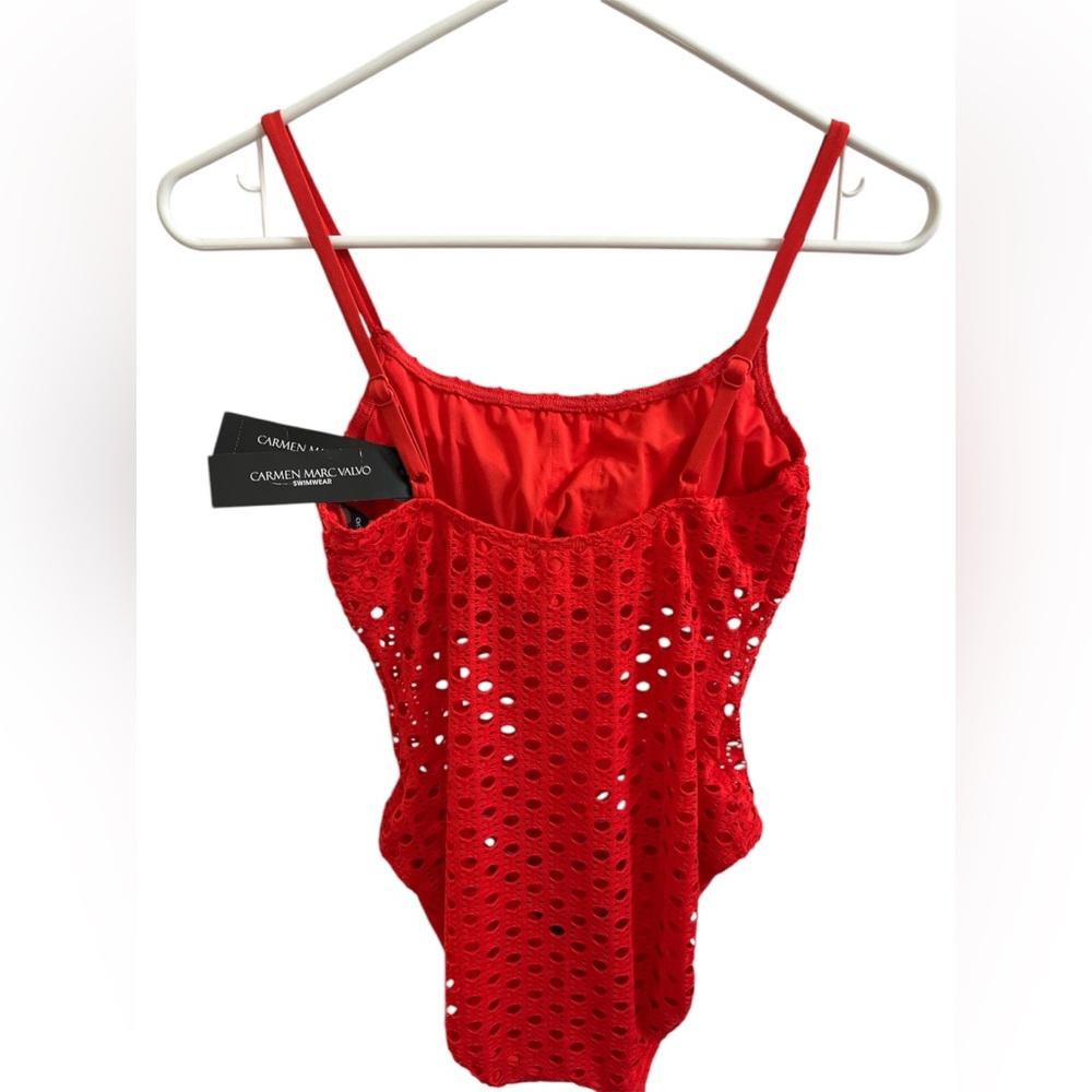 Carmen Marc Valvo  One Piece Swimsuit color persimmon